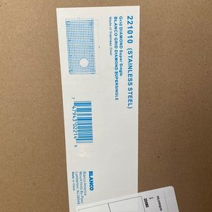 Blanco grid diamond supersingle stainless steel 221010 NEW IN BOX unopened